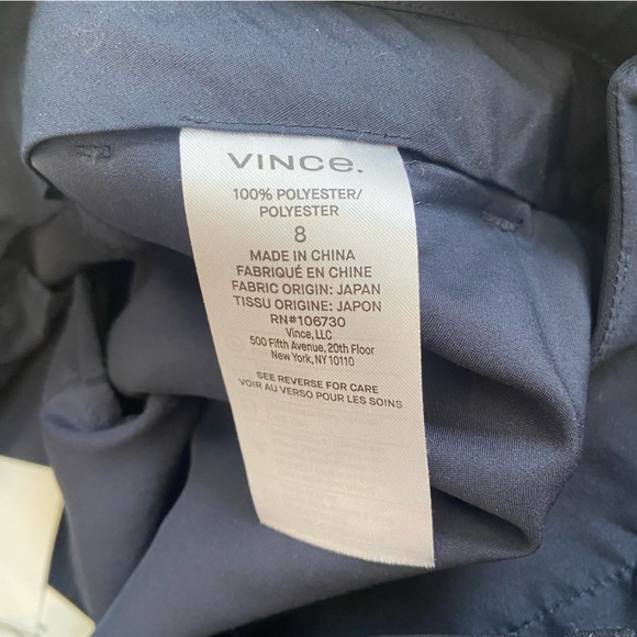 NWT VINCE Soft Tailored Ankle Trousers – Size 8, Navy, Japanese Crepe - Picture 5 of 9